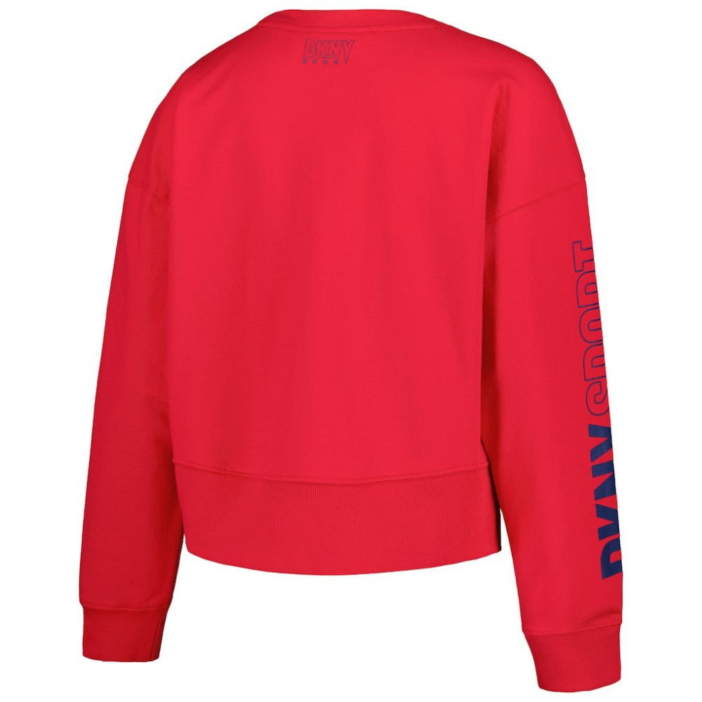 St. Louis Cardinals DKNY Sport Women's Lily V-Neck Pullover Sweatshirt Red