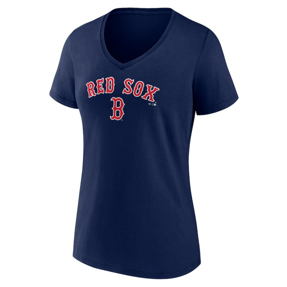 Boston Red Sox Women's Lockup V-Neck T-Shirt Navy