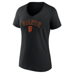 San Francisco Giants Women's Lockup V-Neck T-Shirt Black