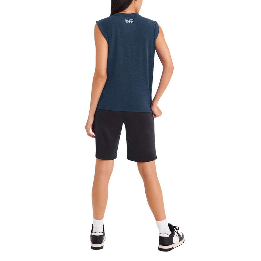 Atlanta Braves DKNY Sport Women's Madison Tri-Blend Tank Top Navy