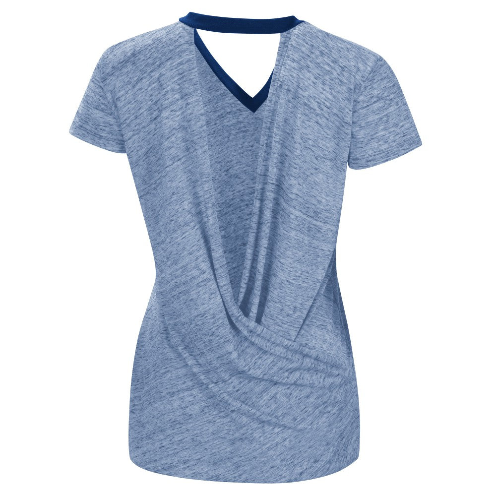 Kansas City Royals Touch Women's Halftime Back Wrap Top V-Neck T-Shirt Royal