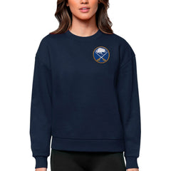 Buffalo Sabres Antigua Women's Victory Crewneck Pullover Sweatshirt Navy