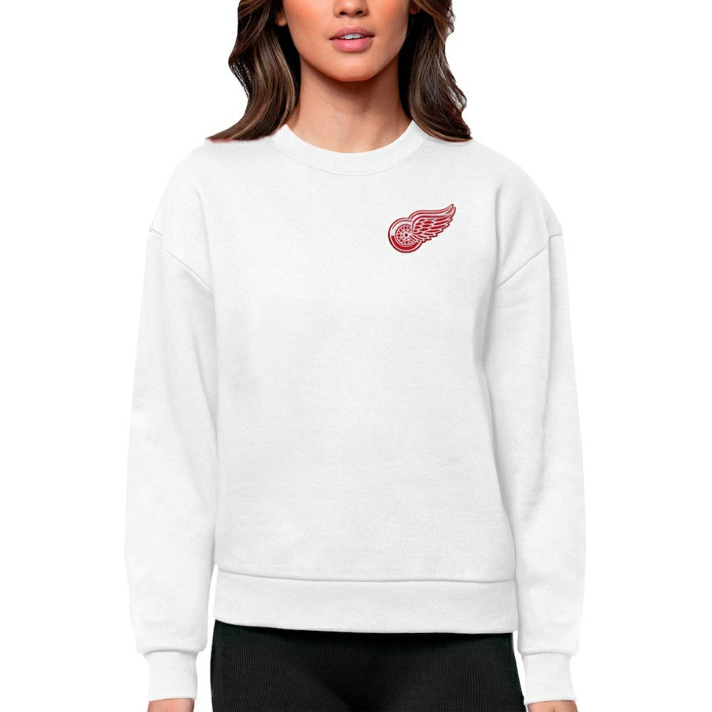 Detroit Red Wings Antigua Women's Victory Crewneck Pullover Sweatshirt White