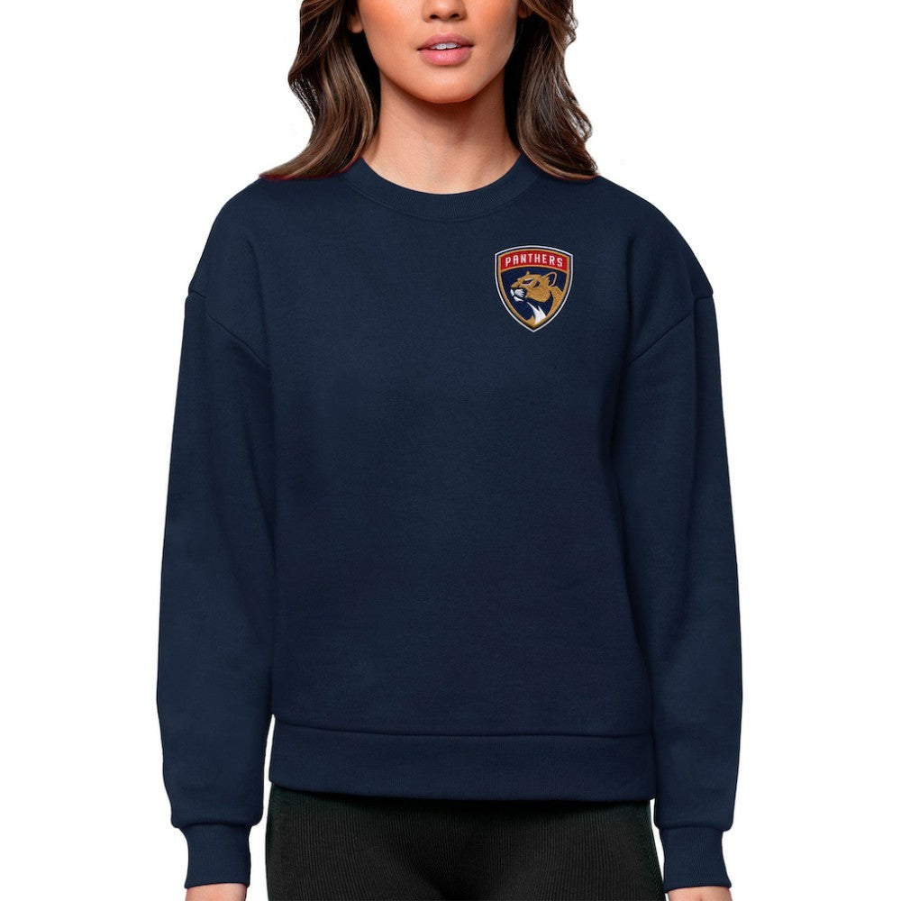 Florida Panthers Antigua Women's Victory Crewneck Pullover Sweatshirt Navy