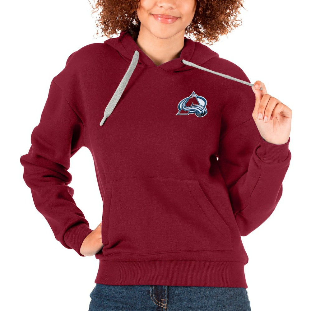 Colorado Avalanche Antigua Women's Victory Pullover Hoodie Maroon