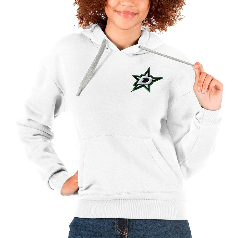 Dallas Stars Antigua Women's Victory Pullover Hoodie White