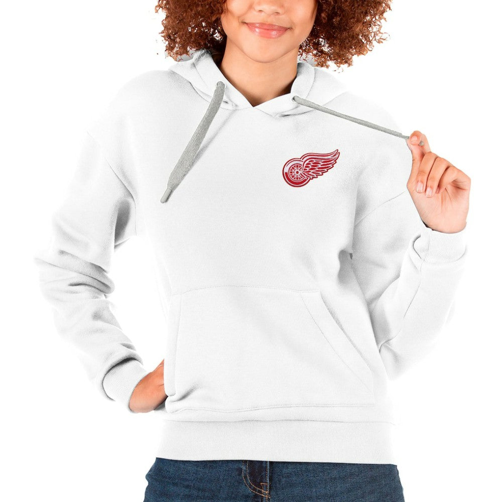 Detroit Red Wings Antigua Women's Victory Pullover Hoodie White