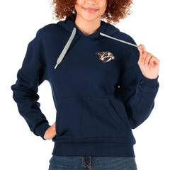 Nashville Predators Antigua Women's Victory Pullover Hoodie Navy