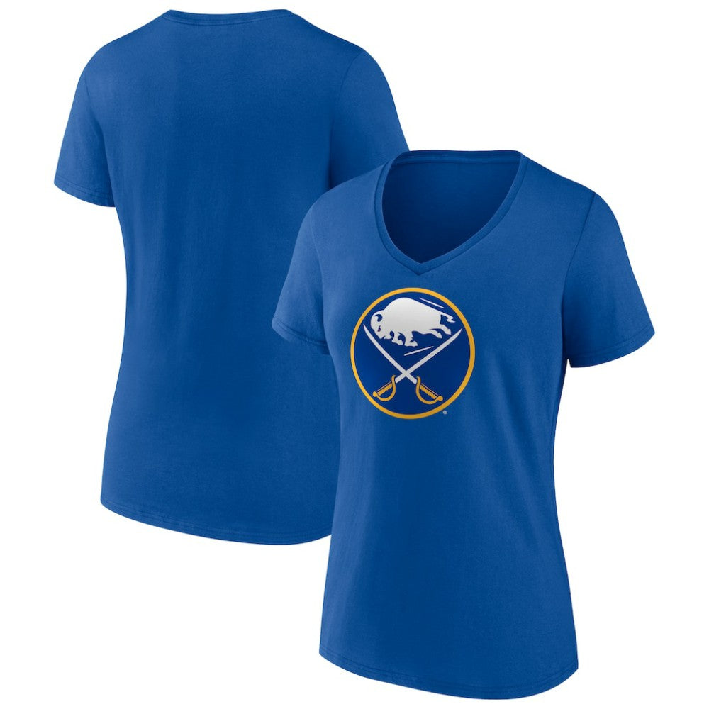 Buffalo Sabres Women's Team Logo V-Neck T-Shirt Royal