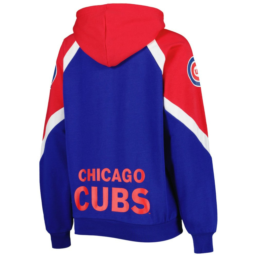 Chicago Cubs Starter Women's Hail Mary Full-Zip Hoodie Royal/Red