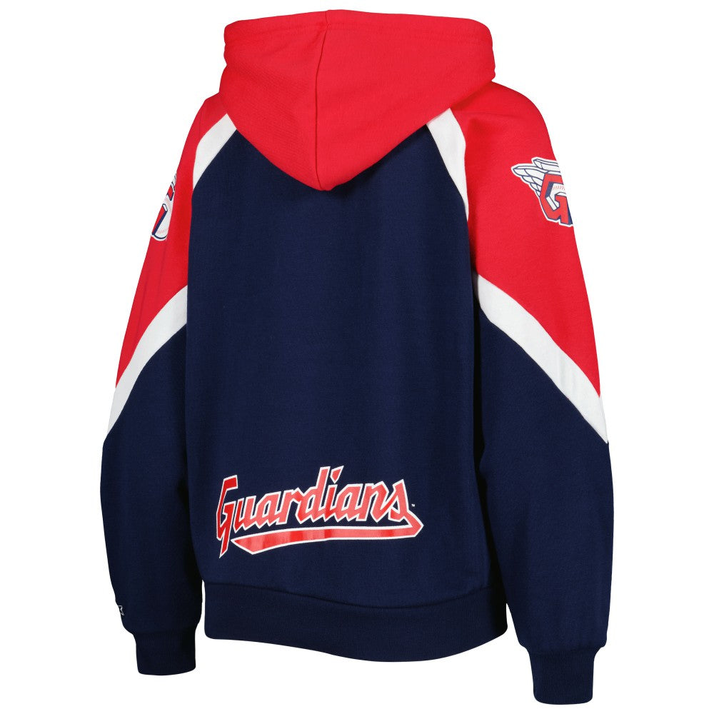Cleveland Guardians Starter Women's Hail Mary Full-Zip Hoodie Navy/Red