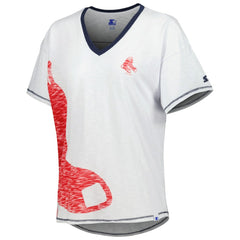 Boston Red Sox Starter Women's Perfect Game V-Neck T-Shirt White