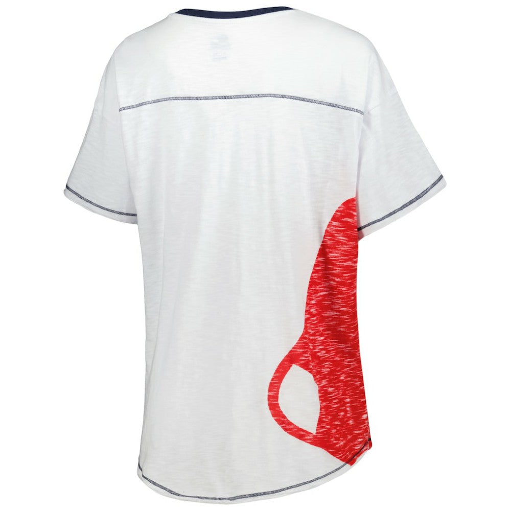 Boston Red Sox Starter Women's Perfect Game V-Neck T-Shirt White