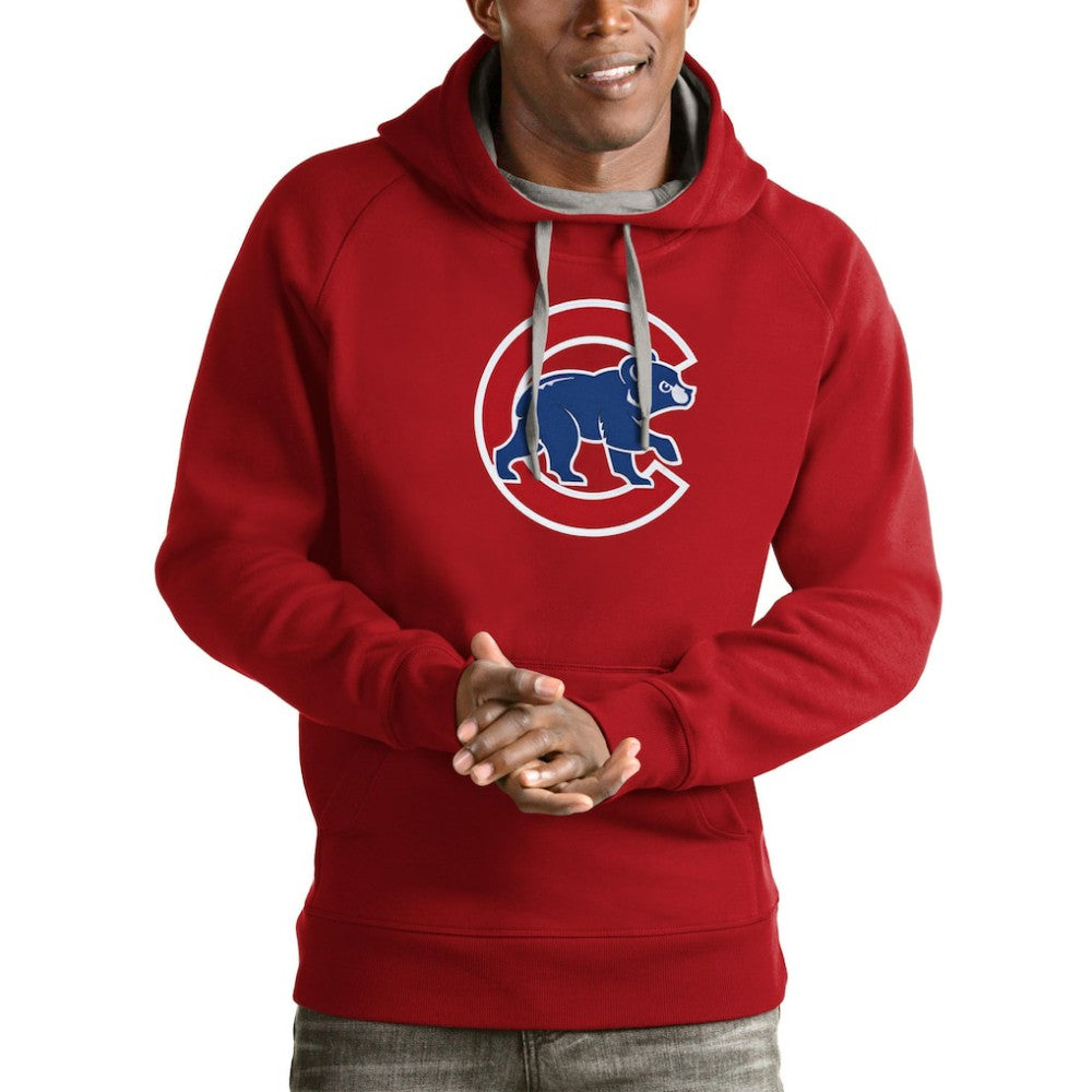 Chicago Cubs Antigua Victory Pullover Team Logo Hoodie Red