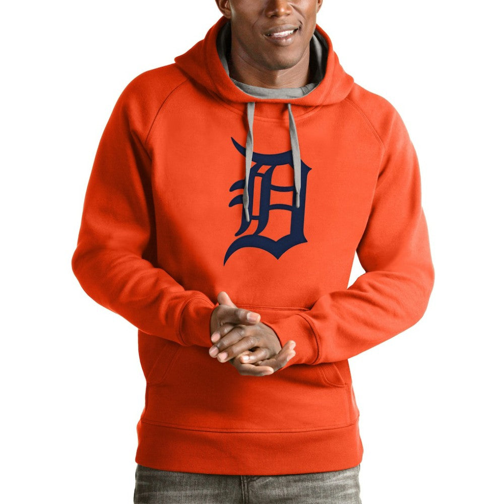 Detroit Tigers Antigua Victory Pullover Team Logo Hoodie Orange