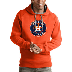 Houston Astros Antigua Victory Pullover Team Logo Hoodie Orange