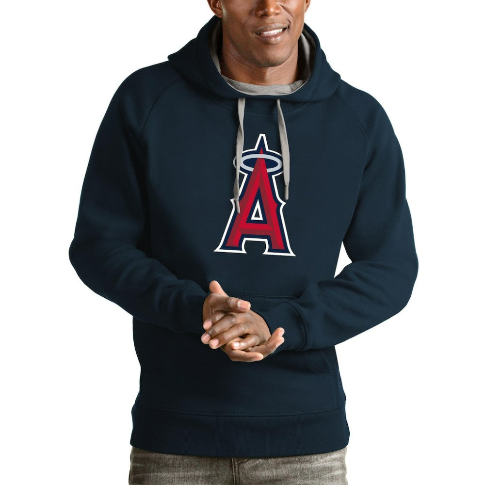 Los Angeles Angels Antigua Victory Pullover Team Logo Hoodie Navy