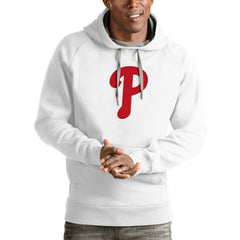 Philadelphia Phillies Antigua Victory Pullover Team Logo Hoodie White