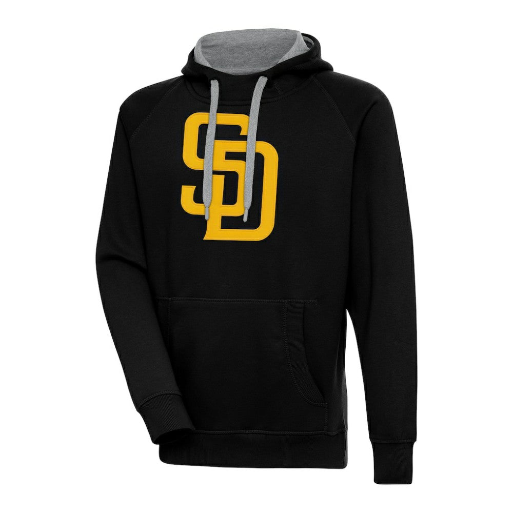 San Diego Padres Antigua Victory Pullover Team Logo Hoodie Black