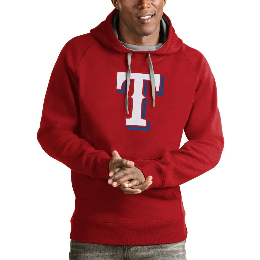 Texas Rangers Antigua Victory Pullover Team Logo Hoodie Red
