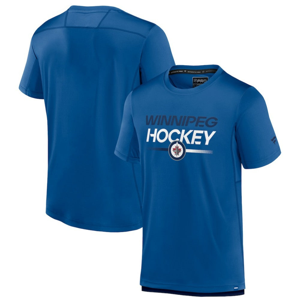 Winnipeg Jets Fanatics Authentic Pro Tech T-Shirt Blue
