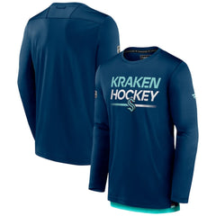 Seattle Kraken Fanatics Authentic Pro Long Sleeve T-Shirt Deep Sea Blue