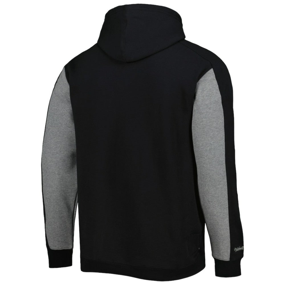 Chicago White Sox Colorblocked Fleece Pullover Hoodie Black/Gray | Mitchell & Ness