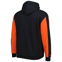 San Francisco Giants Colorblocked Fleece Pullover Hoodie Black/Orange | Mitchell & Ness