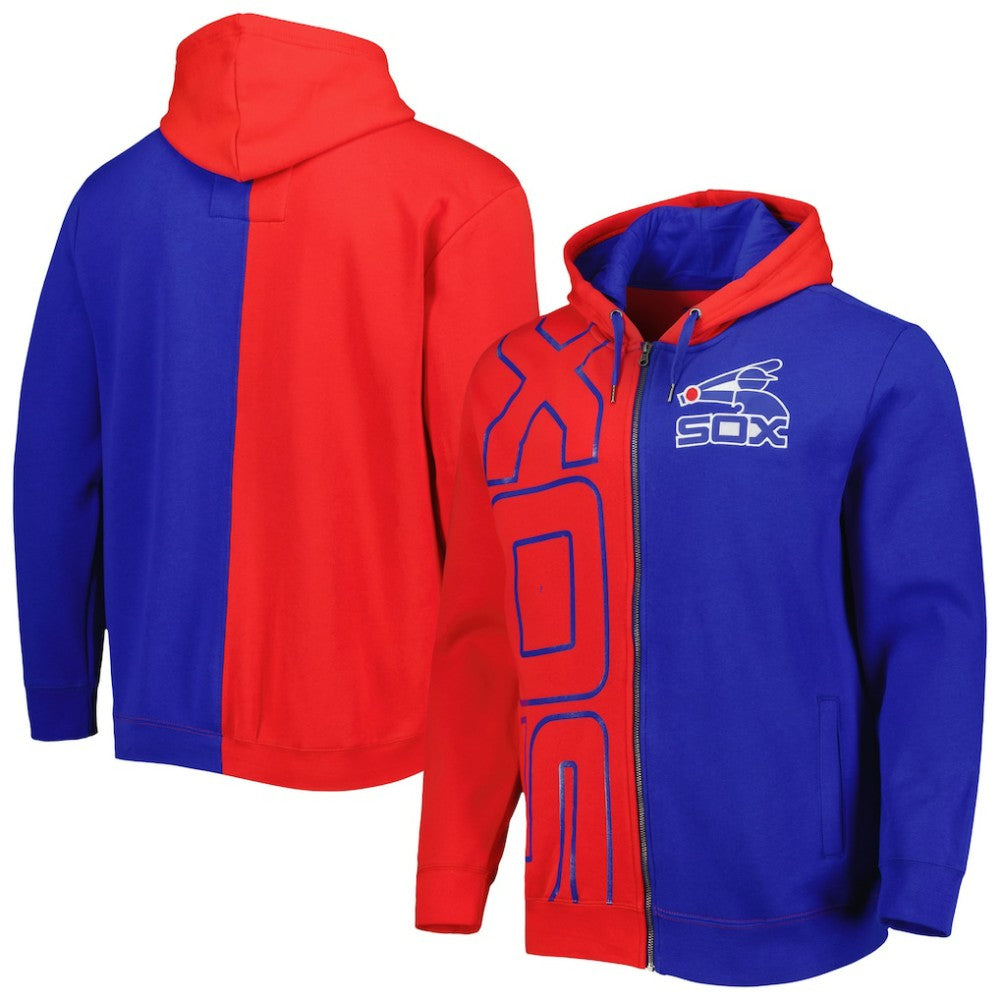 Chicago White Sox Fleece Full-Zip Hoodie Red/Navy | Mitchell & Ness