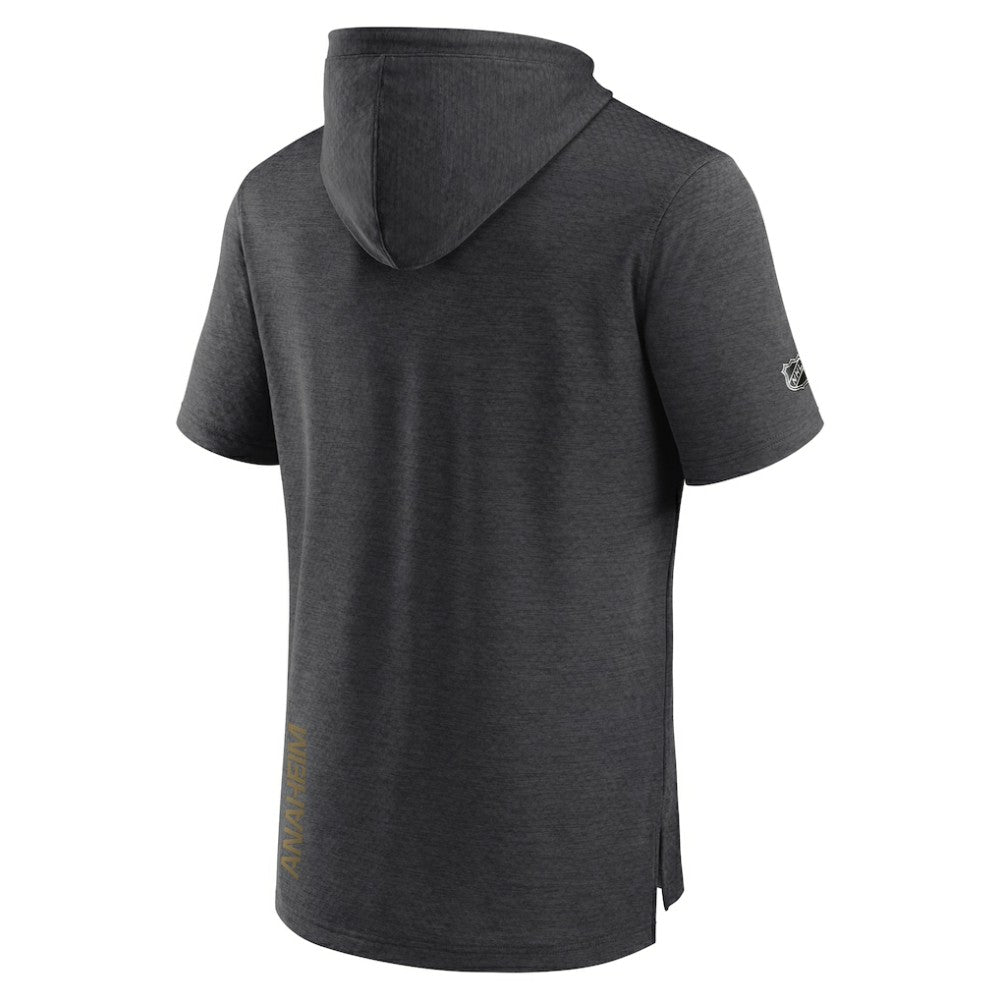 Anaheim Ducks Fanatics Authentic Pro Short Sleeve Pullover Hoodie Heather Charcoal
