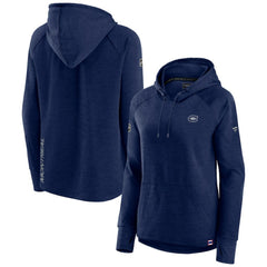 Montreal Canadiens Fanatics Women's Authentic Pro Pullover Hoodie Heather Navy