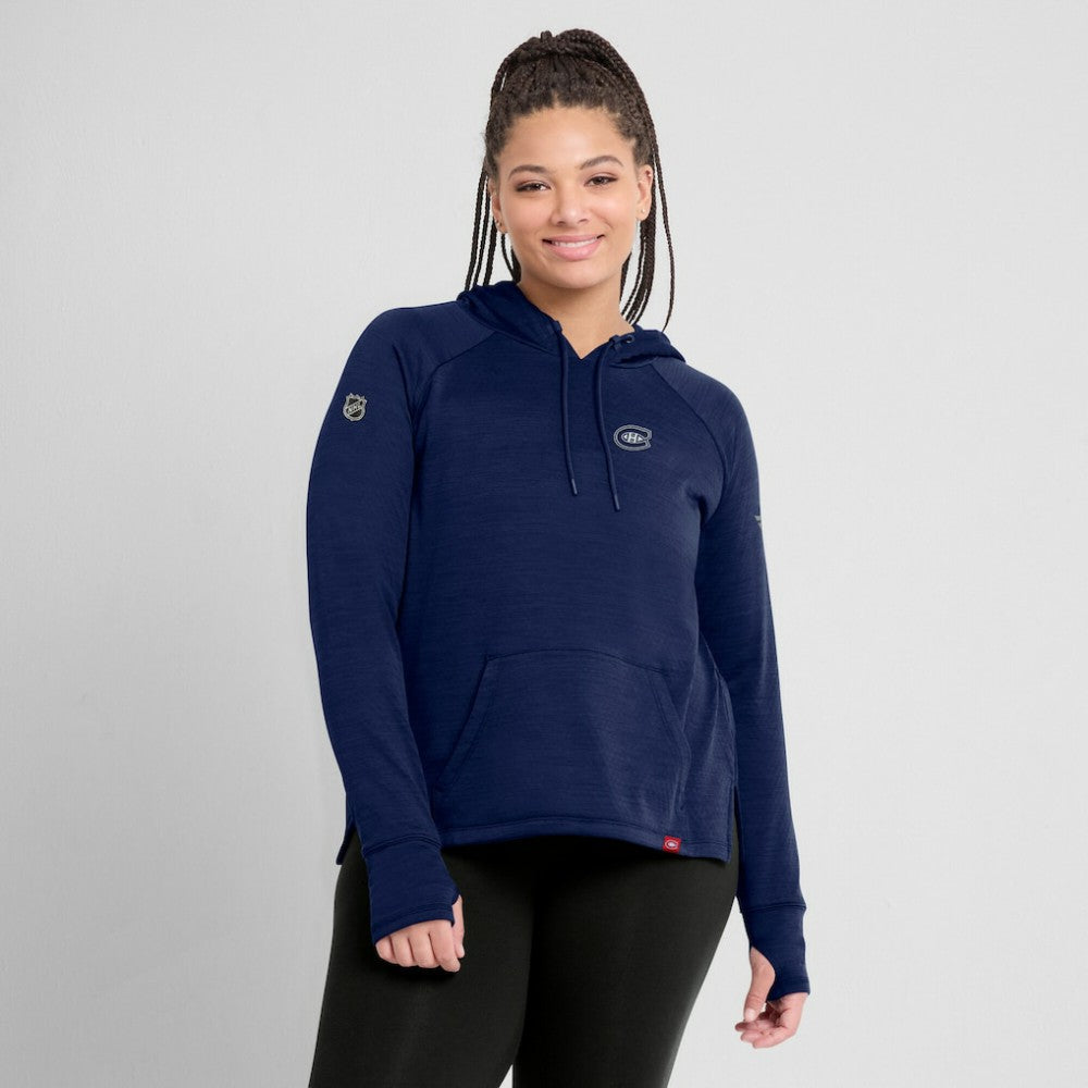 Montreal Canadiens Fanatics Women's Authentic Pro Pullover Hoodie Heather Navy