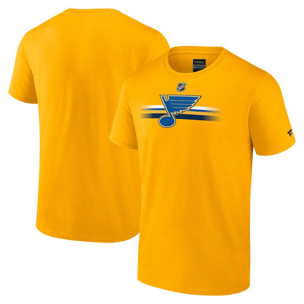 St. Louis Blues Fanatics Authentic Pro Secondary T-Shirt Gold