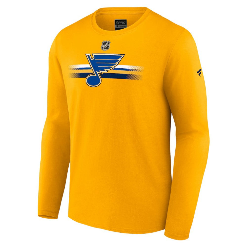 St. Louis Blues Fanatics Authentic Pro Primary Long Sleeve T-Shirt Gold