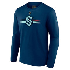 Seattle Kraken Fanatics Authentic Pro Secondary Long Sleeve T-Shirt Deep Sea Blue