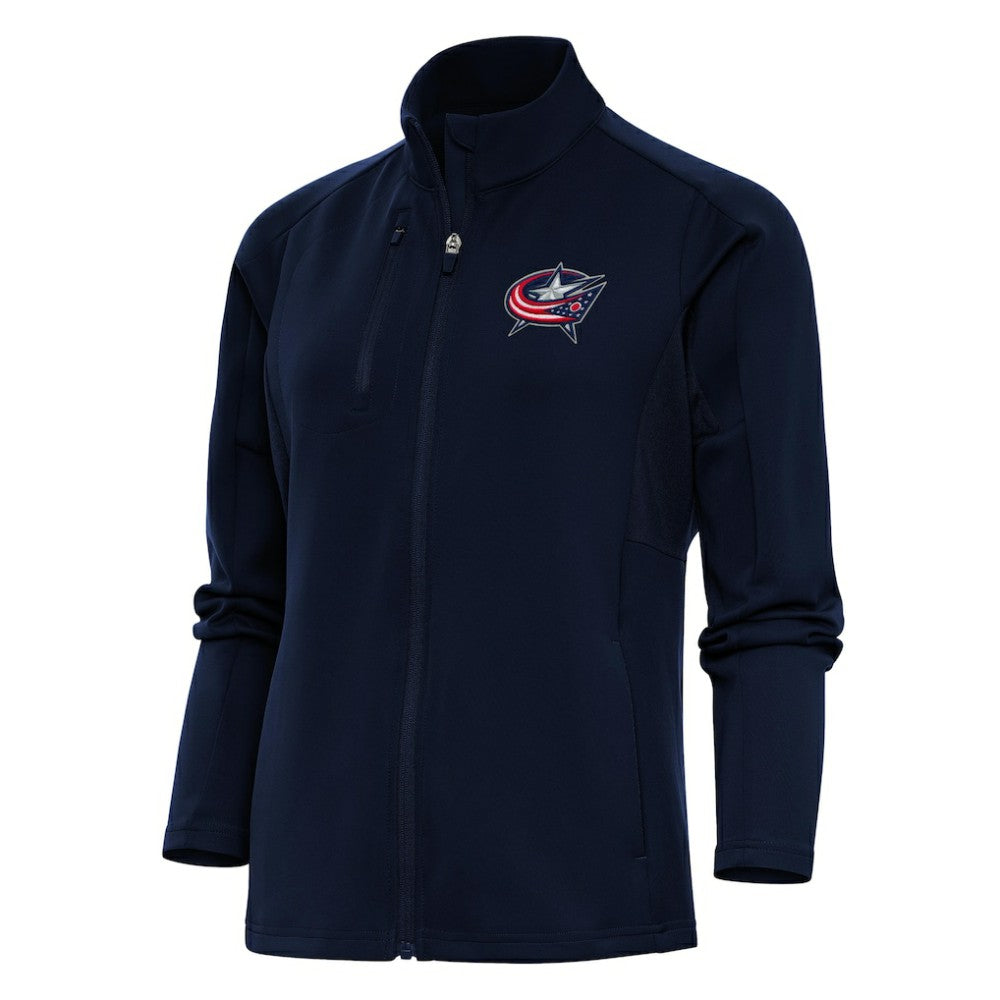 Columbus Blue Jackets Antigua Women's Team Logo Generation Full-Zip Jacket Navy
