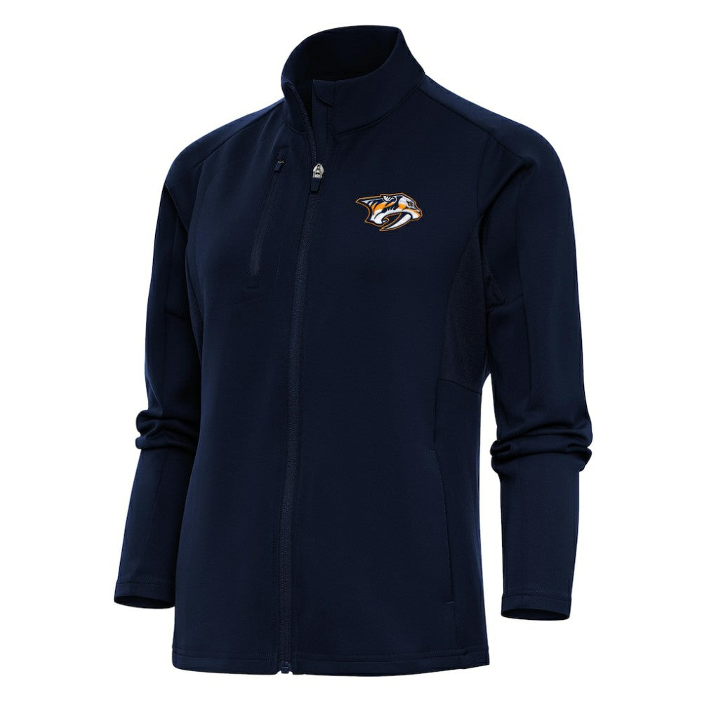 Nashville Predators Antigua Women's Team Logo Generation Full-Zip Jacket Navy