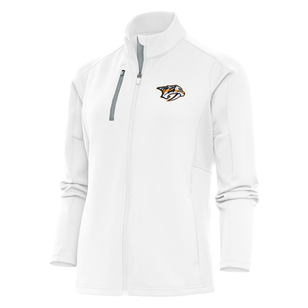 Nashville Predators Antigua Women's Team Logo Generation Full-Zip Jacket White