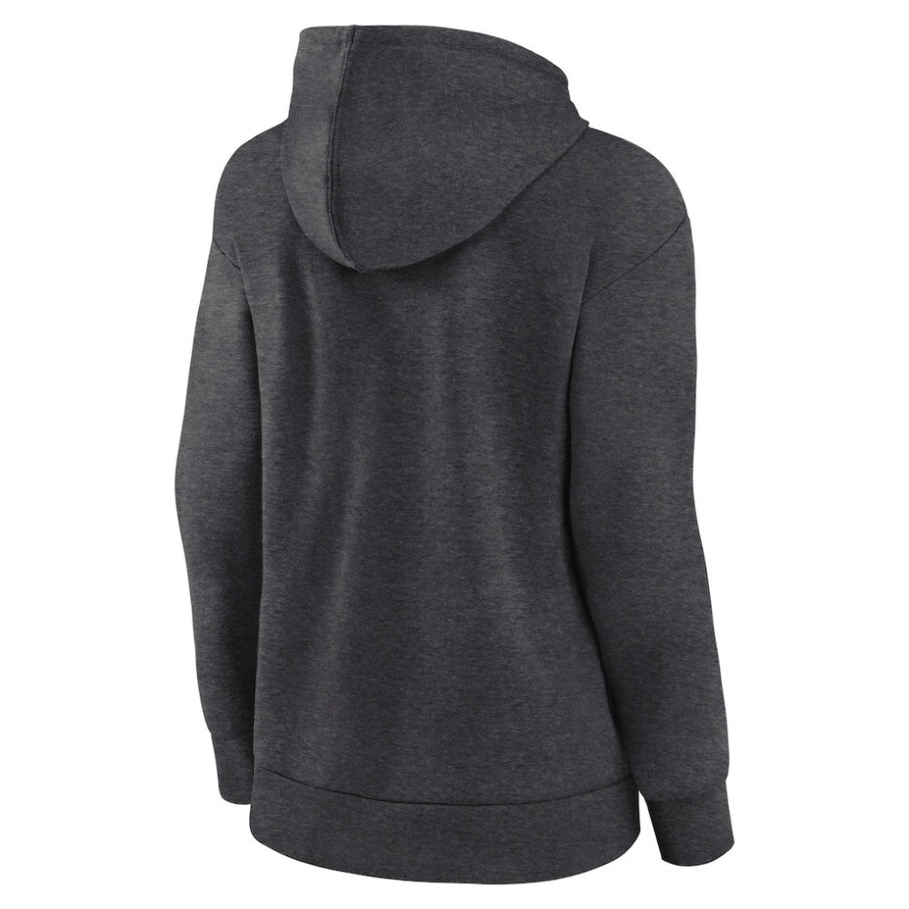 Vancouver Canucks Fanatics Women's Authentic Pro Core Secondary Fleece Pullover Hoodie Heather Charcoal