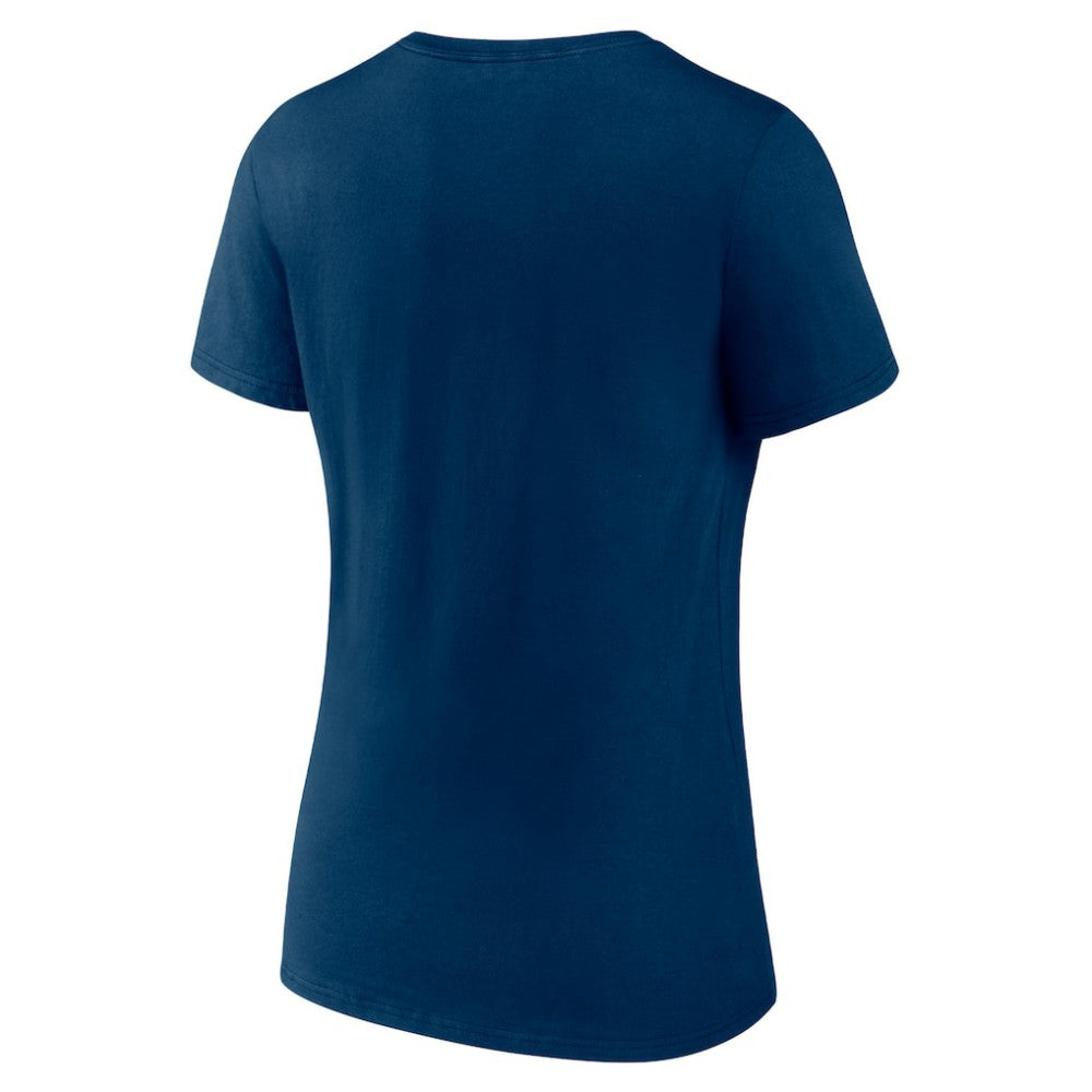 Seattle Kraken Fanatics Women's Authentic Pro V-Neck T-Shirt Deep Sea Blue