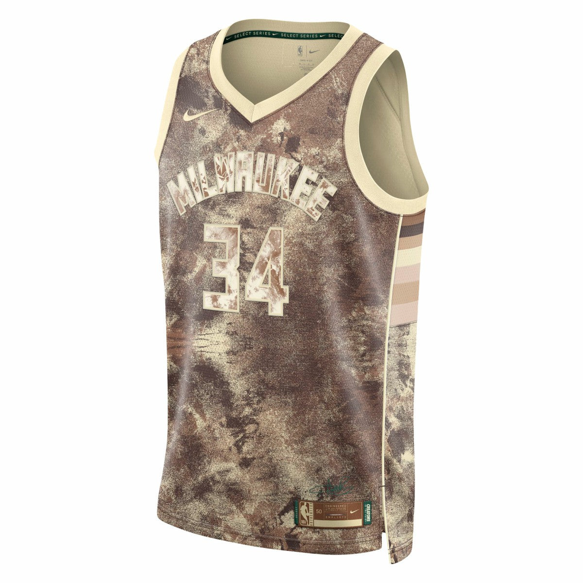 Giannis Antetokounmpo Milwaukee Bucks Unisex Select Series Swingman Jersey - Brown