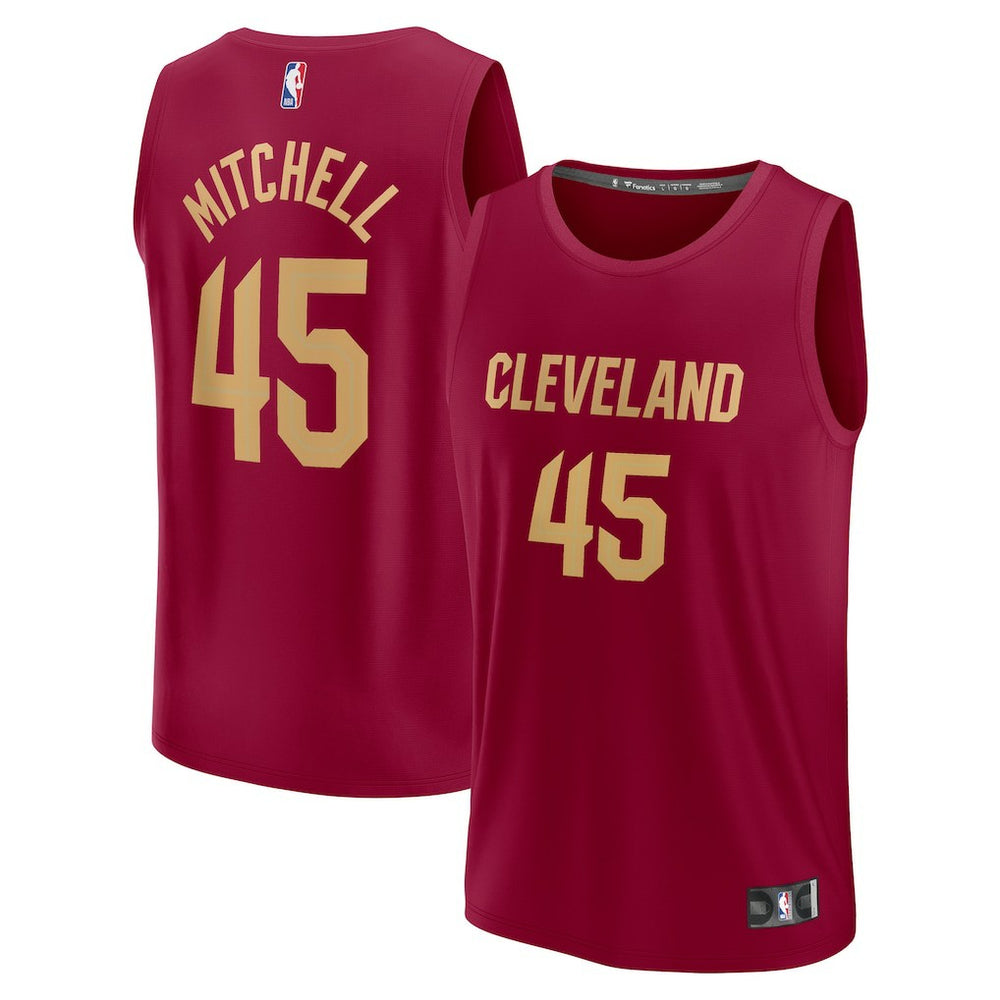 Donovan Mitchell Cleveland Cavaliers Fast Break Replica Jersey sale - Icon Editi- Wine