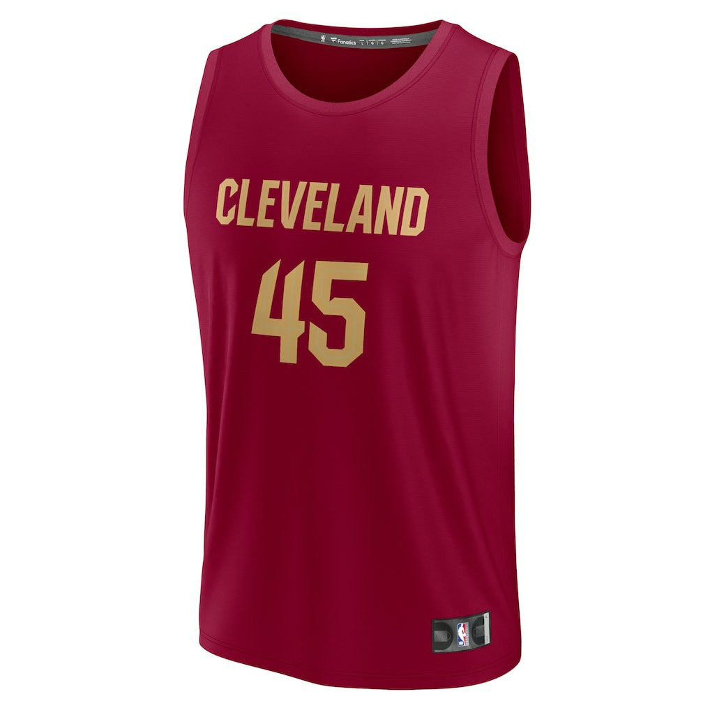 Donovan Mitchell Cleveland Cavaliers Fast Break Replica Jersey sale - Icon Editi- Wine