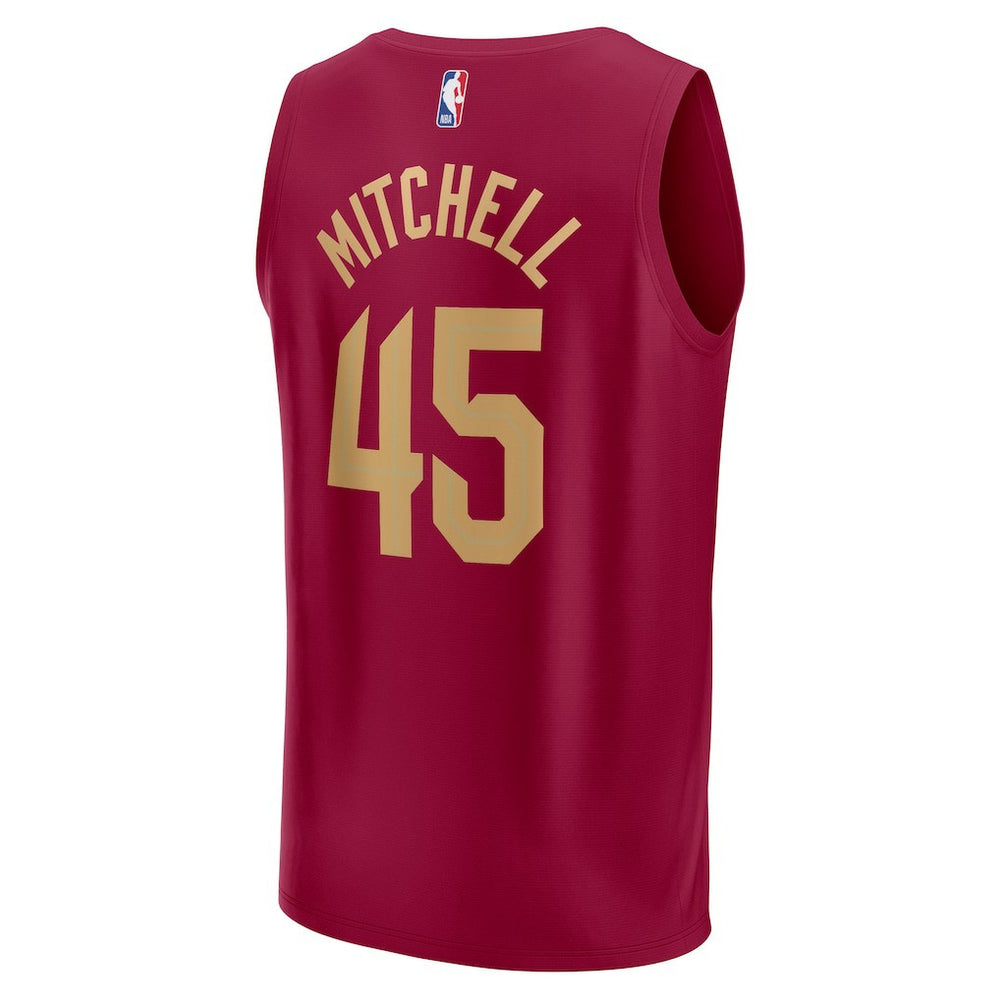 Donovan Mitchell Cleveland Cavaliers Fast Break Replica Jersey sale - Icon Editi- Wine