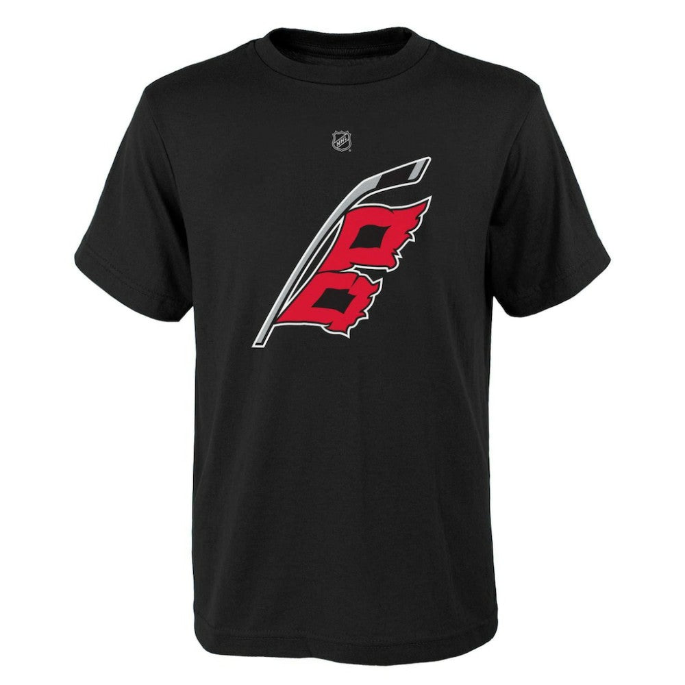 Sebastian Aho Carolina Hurricanes Youth Player Name & Number T-Shirt Black