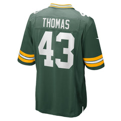 Kiondre Thomas Green Bay Packers Game Player Jersey - Green
