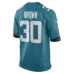 Montaric Brown Jacksonville Jaguars Game Player Jersey - Teal