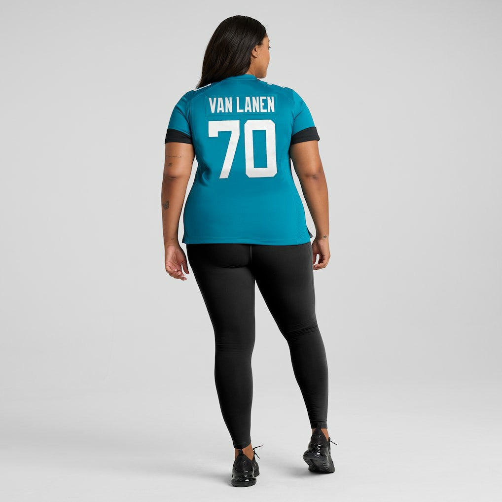 Cole Van Lanen Jacksonville Jaguars Women's Game Player Jersey - Teal