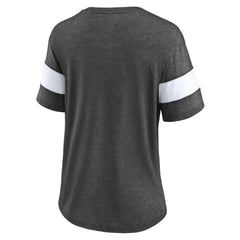 Washington Capitals Fanatics Women's Special Edition 2.0 Ring The Alarm V-Neck T-Shirt Heather Charcoal