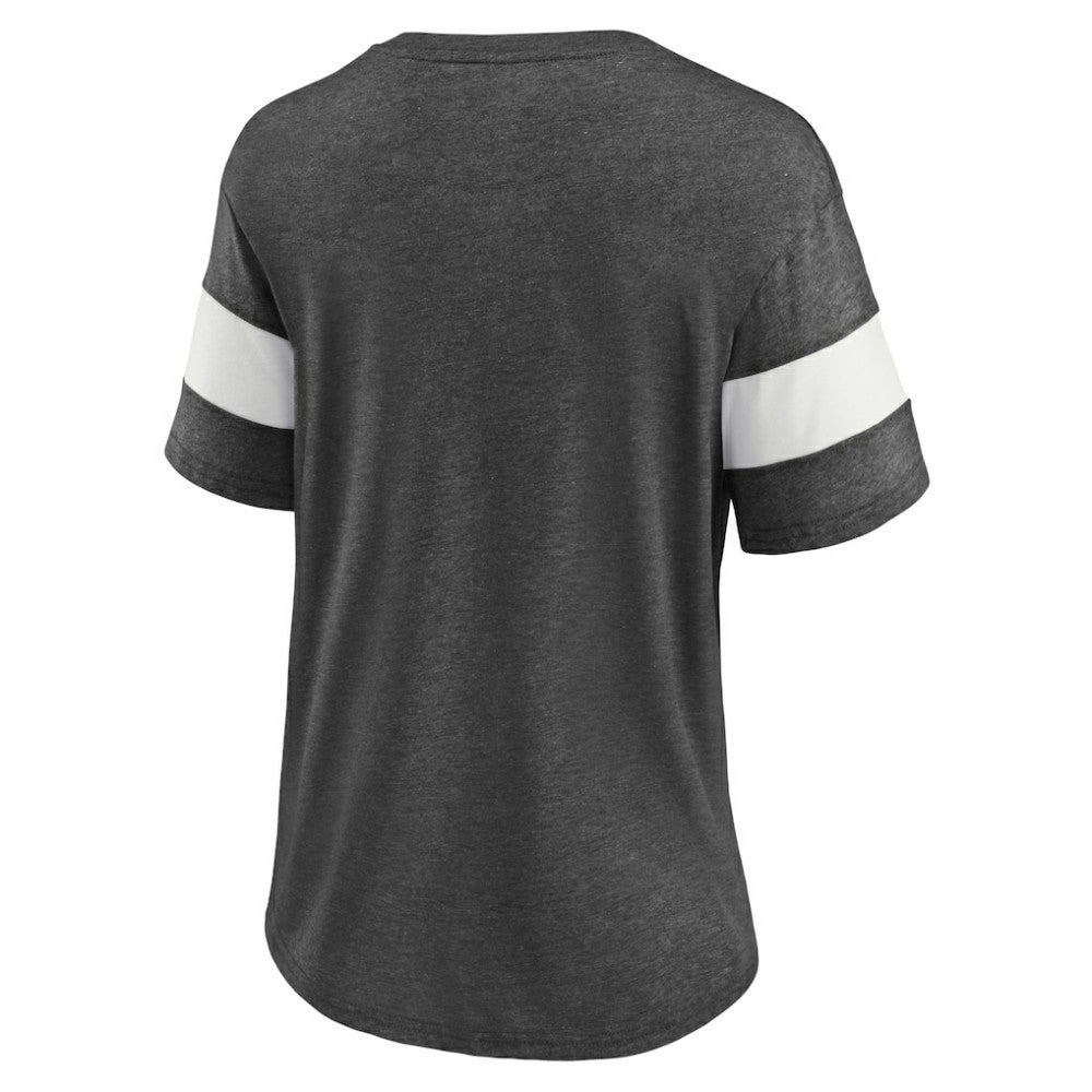 Pittsburgh Penguins Fanatics Women's Special Edition 2.0 Ring The Alarm V-Neck T-Shirt Heather Charcoal